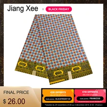 Анкара африканские женские решетки напечатаны DIY воск ткани 6 ярдов \ Лот