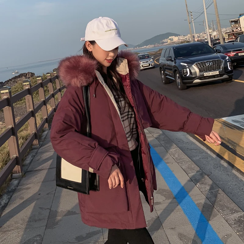 Korean Style 2019 Winter Jacket Women Warm Thicken Loose Female Coat W_B1_12