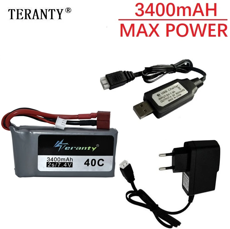 1 шт. литий полимерный аккумулятор 7 4 В 3200 мАч для Wltoys 12428 12423 RC четырехколесный