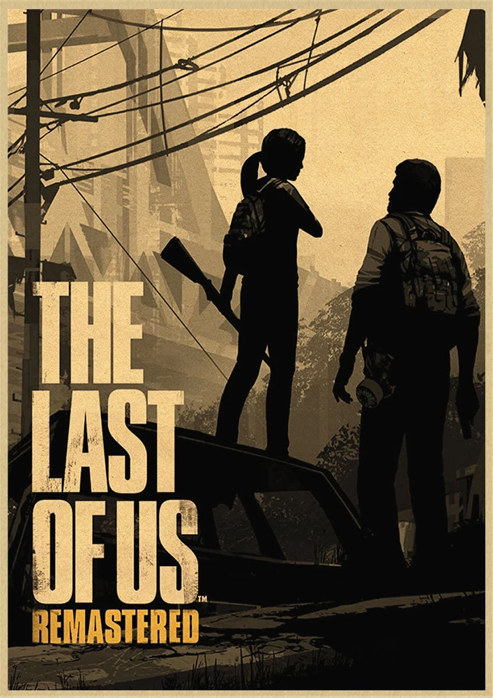  The Last of Us game Home Furnishing decoration Kraft Game Poster Drawing core Wall stickers wall stickers for home Wall Stickers