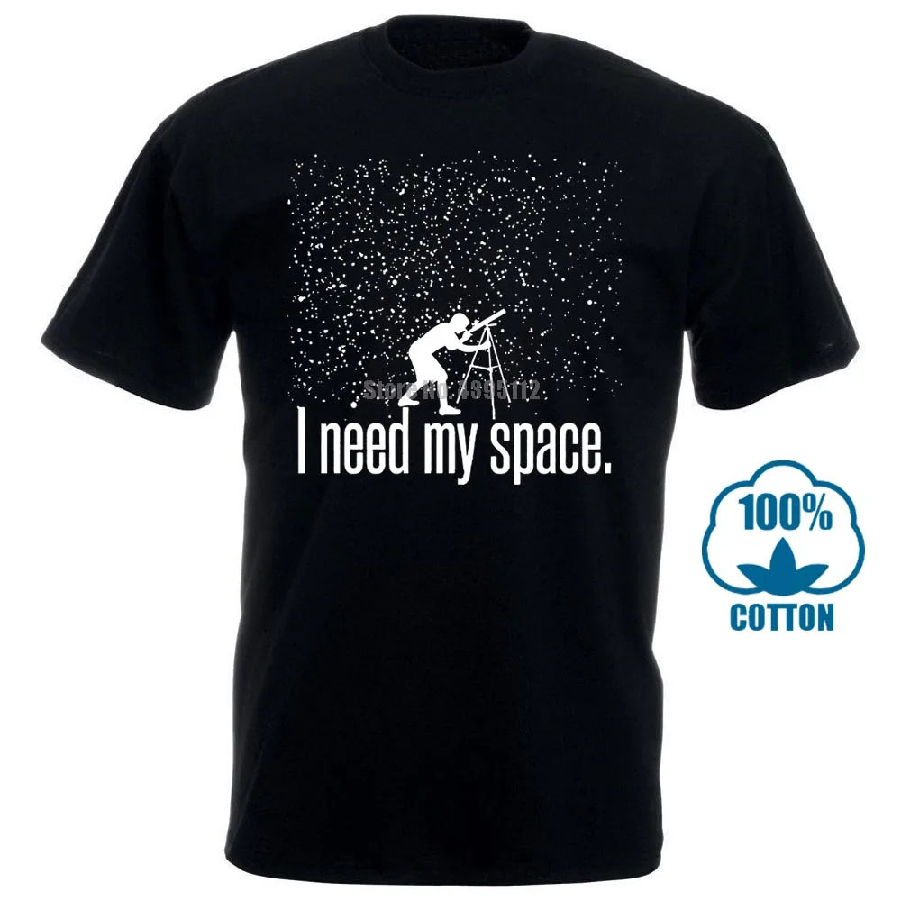 

Formal Shirts O Neck Short Sleeve Broadcloth Mens I Need My Space Funny Astronomy Physics Science T Shirt