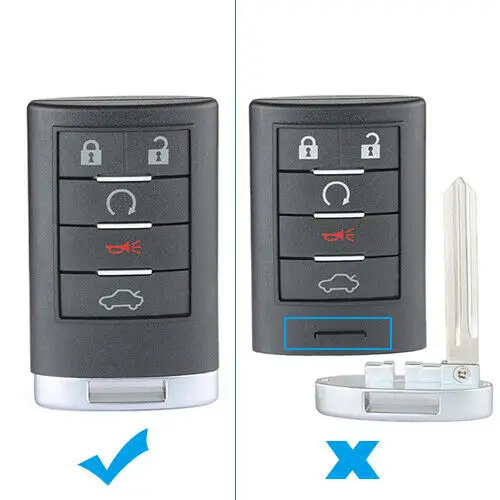 Keyecu 5 кнопок умный дистанционный ключ-брелок от машины 315MHz для Cadillac Escalade CTS STS DTS 2008-2013 OUC6000066(без ключа
