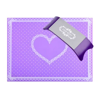 

Lace Hand Rest Manicure Tool Foldable Table Mat Pad Hand Pillow Silicone Nail Mat Hand Pillow for Nail Art Rest (Purple)