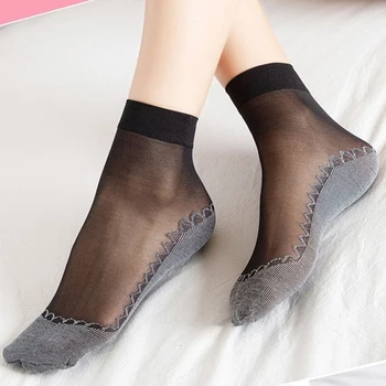 

High Quality Women's Socks Velvet Silk Summer Socks Quality Soft Cotton Bottom Wicking Slip-resistant Sock
