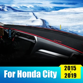 

Car Dashboard Avoid Light Pad Instrument Platform Desk Cover Mats Carpets For Honda City 2015 2016 2017 2018 2019 Accessories