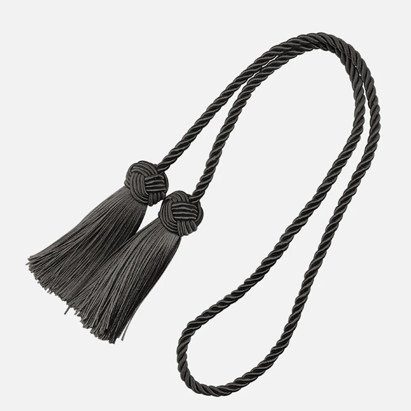 Gold Tassel Curtain Tieback - Elegant Polyester Rope Holder Accessory