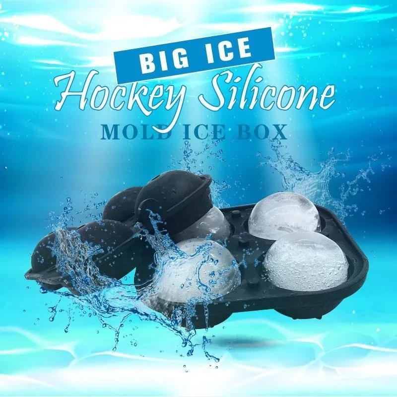 

Big Ice Hockey Silicone Mold Ice Box Silicone Big Hockey Whiskey Frozen Cube Box Ball Creative Ice Cream Tools Ice Cube Trays