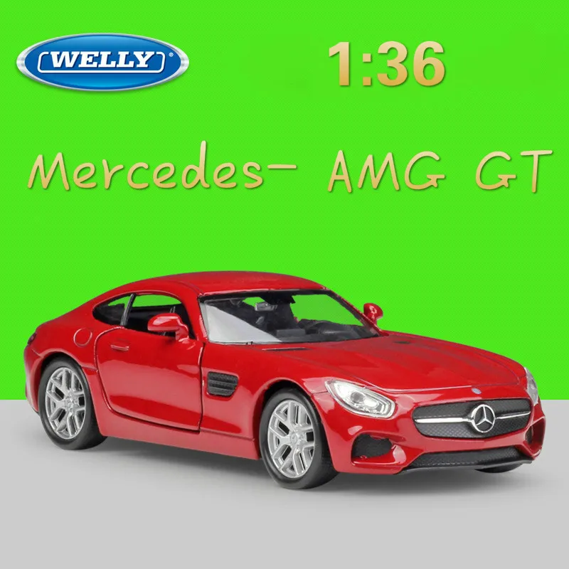 WELLY 136 Scale Classic Simulation Benz AMG GT Diecast Vehicle Model