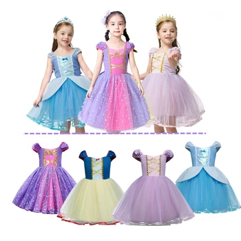 

Toddler Girls Halloween School Performance Costume Princess Role Play Dress 2 3 4 5 6Y Baby Girl Kids Dress