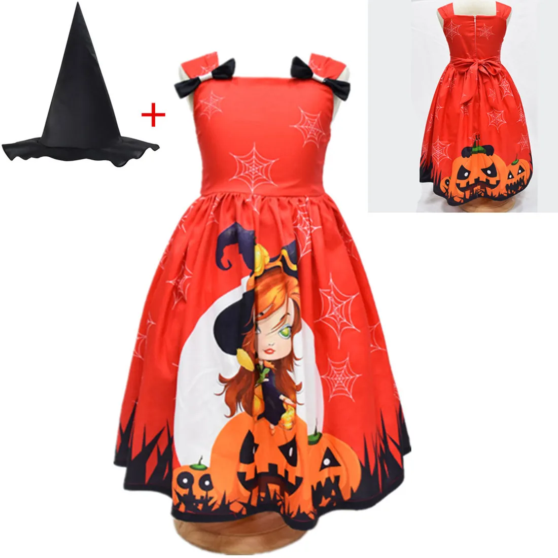

Vampirina Costumes Kids Witch Cosplay Costumes Girls Dresses Girls Kids Baby Prom Princess Dress Halloween Carnival Costume+cap
