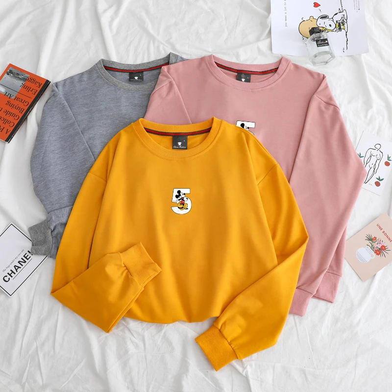 

Men Hoodies Lovers Couple Clothes Cartoon Mouse Printed Streetwear Autumn Spring Sweatshirt Harajuku moletom