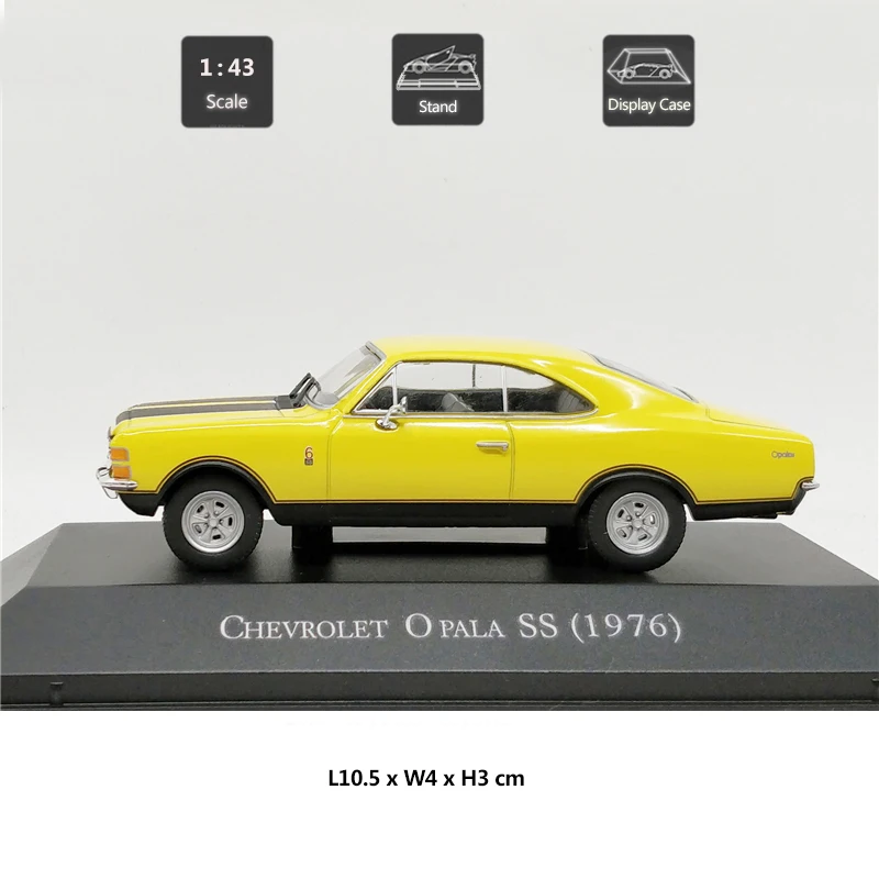 HOMMAT 1:43, винтажная модель 1976, Chevrolet Opala SS, модель автомобиля, литые под давлением, модели игрушек, автомобильные машины, игрушки для детей с подставкой