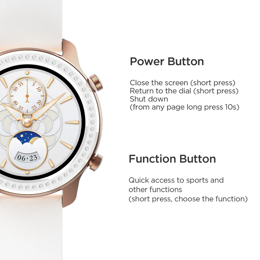 Stock Glitter Edition New Amazfit Gtr 42Mm Smart Watch 5Atm Smartwatch 12Days Battery Music Cont-6