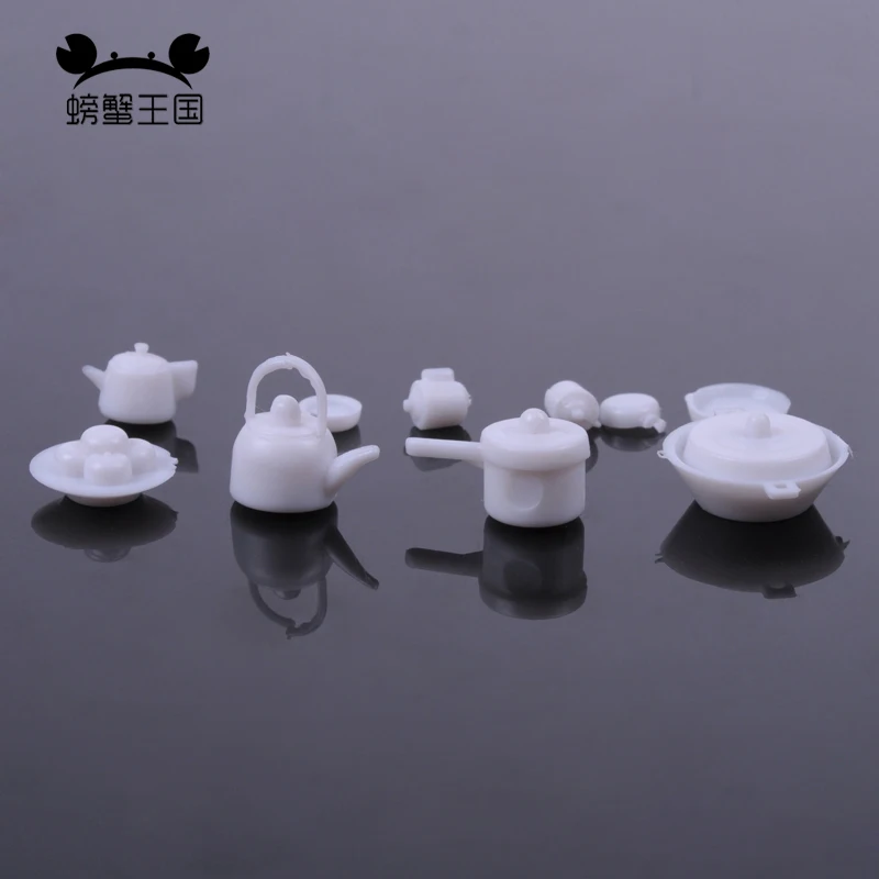 

5Set Doll House Miniature Delicate Kitchenware Model Cook Set Kitchenware model kitchen supplies Kitchen Supplies Parts Toys
