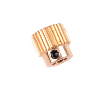 

1pc Copper Extrusion Head Gear 26 Tooth Bore 5mm 3D Printers Accessories Parts Diameter 11mm For MK8 Extruder Part 26Teeth Brass