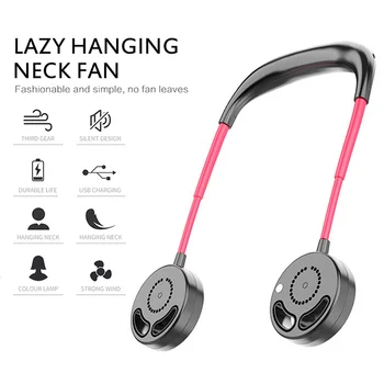 

New Summer 5V 2000MA USB Mini Fan Neck Fan Rechargeable Small Portable Sports Fan Light USB Desk Hand Air Conditioner Cooler