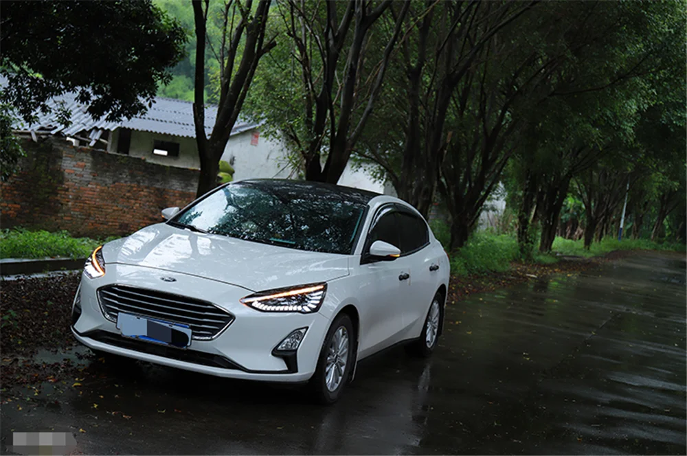 Пара для Ford Focus светодиодный фары фокус HID фары биксеноновые фары противотуманные дневные ходовые огни динамический поворот