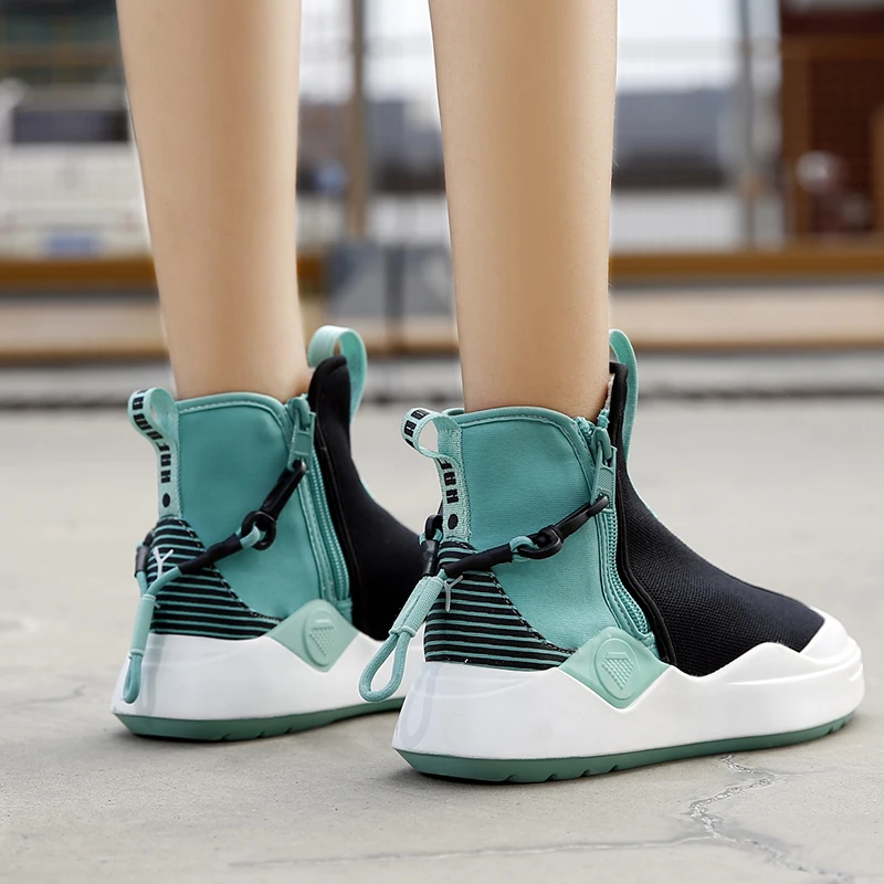 

Shoes Women Fashion Vulcanized Shoes Chunky Sneakers Casual Shoes 2019 New Breathable Mesh Women Flat Walking Footwear QW-78