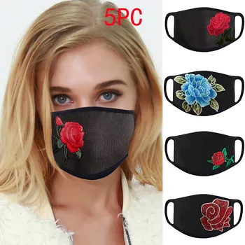 

5PC Women Anti Sand Sunscreen Applique Face Cycling Breathable Mask Mouth Face Cover mouth caps Cover Case Face Mask Washable