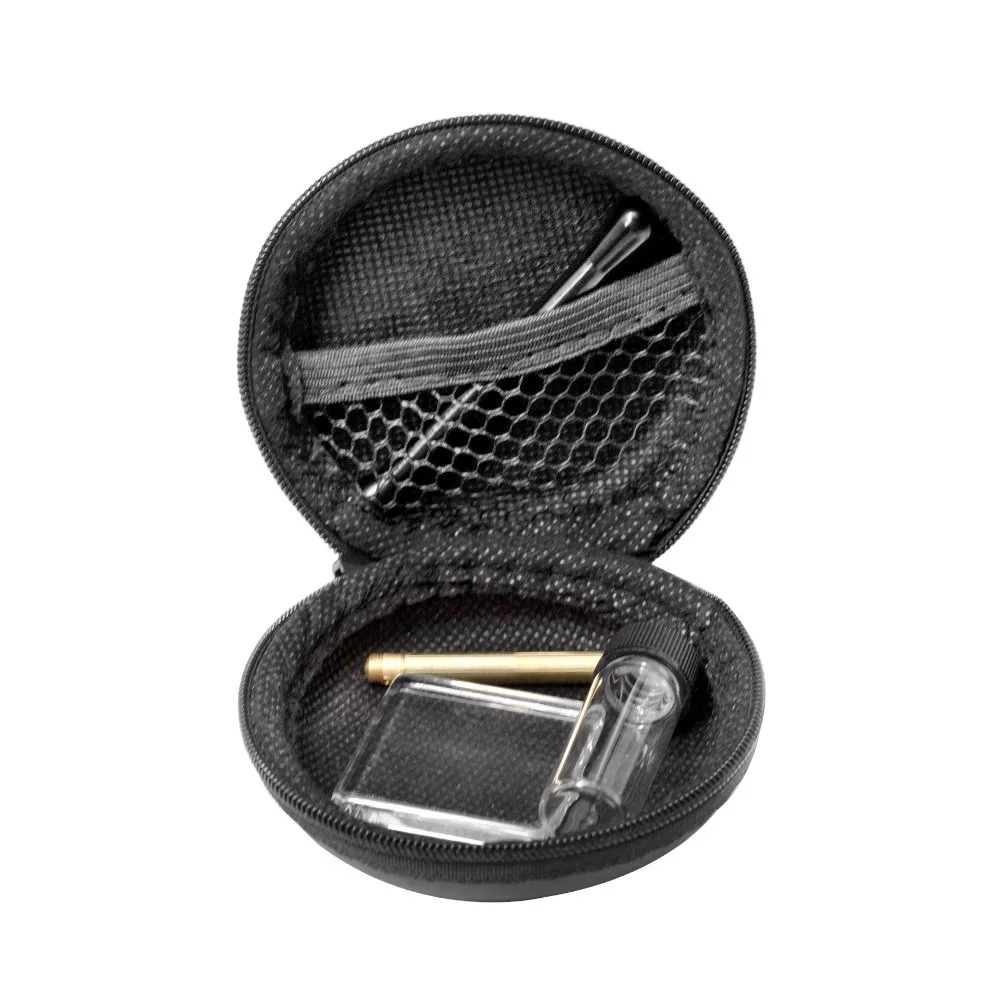 Snuff Set Brass Spoon + Aluminum Straw Tube Sniffer Glass Pane Pill Bottle Smoke Pipe Access | Дом и сад