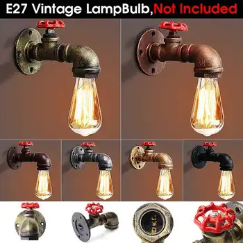 

E27 Industrial Water Pipes Wall Light Vintage Retro Rustic Holder Lamp Base Sconce Lighting Fixture Fitting Indoor Decor