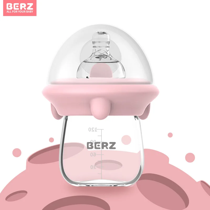 

The United Kingdom Berz BERZ 120 Ml Wide Aperture Glass Feeding Bottles Newborns Baby Feeding Bottle against Flatulence BABY'S F