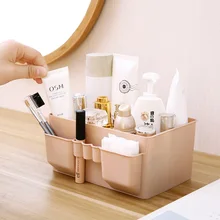 Журнальная стойка для хранения файлов, Настольная коробка для хранения, настольный органайзер, бытовая отделочная коробка для хранения, легко просматривать и организовывать косметику