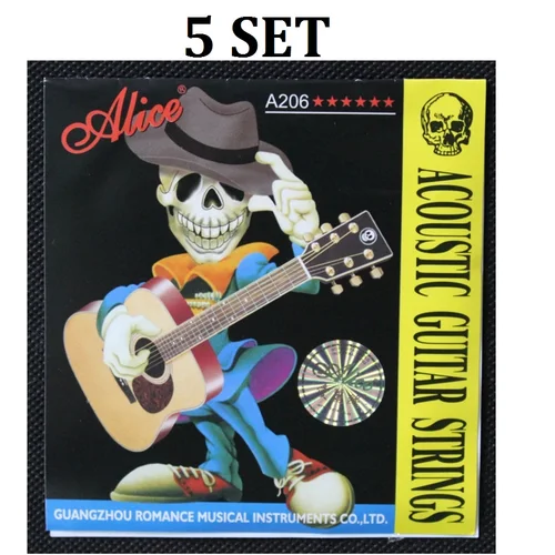 Buy 5 sets Alice Acoustic Guitar Strings A206 Series Professional Guitar Strings Guitar Accessories part