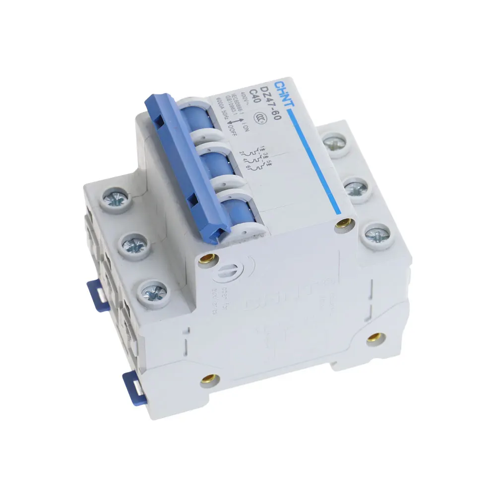 CHNT MCB мини бытовой автоматический выключатель C Тип DZ47-60 3 полюса 10Amp 400V |