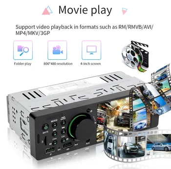 

Universal Car MP5 Player 4.1 Inch TFT Screen 720P Video Playing Dual USB Bluetooth 4.0 Remote Control Video Player