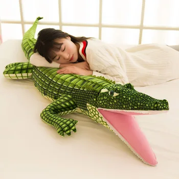 

105/165cm Stuffed Animal Real Life Alligator Plush Toy Simulation Crocodile Dolls Kawaii Ceative Pillow for Children Xmas Gifts