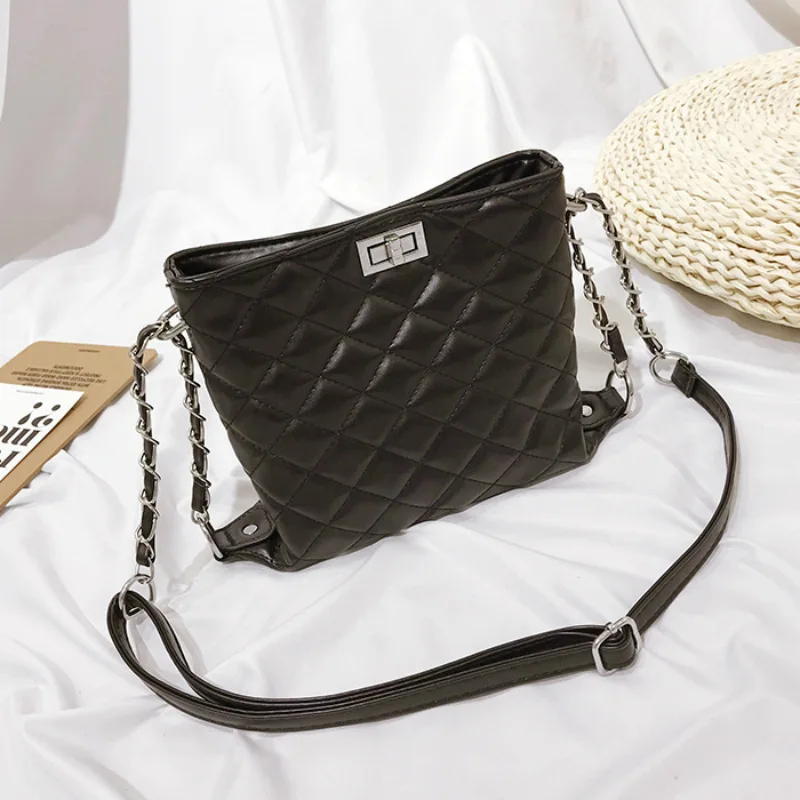 

A Generation of Fat Pu Rhombus Chain Square Sling Bag 2019 New Style Korean-style Fashion Shoulder WOMEN'S Bag Manufacturers Dir