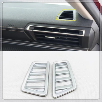 

For Peugeot 508 2019 2020 Car Styling ABS Matte Interior Upper Air Condition AC Vent Outlet Cover Trim 2pcs Auto Accessories