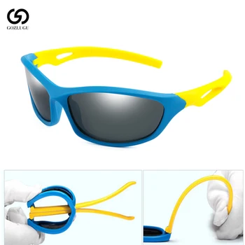 

GOZLUGU Baby Sunglasses For Children Oval TR90 Children Silicone Safety Sun Glasses For Baby Boys Girls Birthday Gift fashion