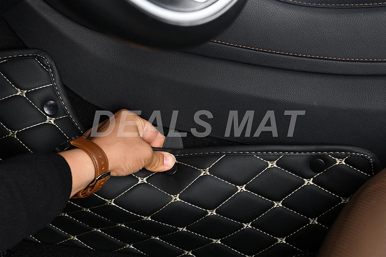 Tapis de sol de voiture en cuir sur mesure pour VW Volkswagen Polo,tapis, tapis,repose-pieds,accessoires,2011- Price for 5 seats[H] - Cdiscount Auto