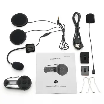 

FM Motorcycle Intercom Helmet Headset T20S Radio Hands-Free Wireless Helmets Intercomunicadores Moto Music