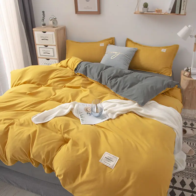 Duvet Quilt Cover and Pillowcase Set, folhas