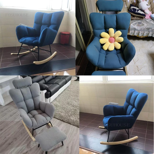 Silla Mecedora De Diseño Perezoso Para Adultos, Cojín Reclinable De Jardín,  Silla De Lectura, Cómoda, Moderna, Muebles - Sillas De Salón - AliExpress