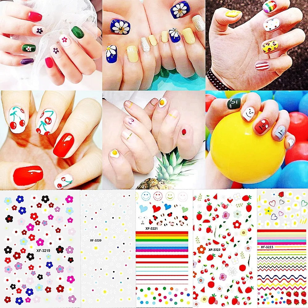 

1Pcs Water Nail Decal and Sticker Flower Leaf Tree Green Simple Summer DIY Slider for Manicure Nail Art Watermark Manicure Decor