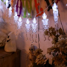 Светодиодный Креативный фонарь для Хэллоуина, 5 м, 20 светодиодный вечерние фонарики для семейного привидения, фестиваля, Хэллоуина, светодиодный декоративный фонарь