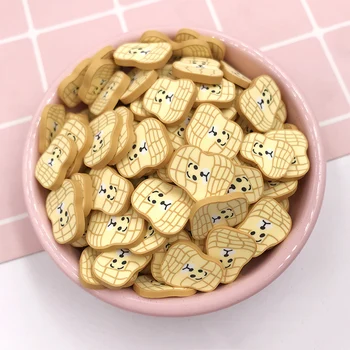

100g/lot Cartoon Peanut Slice Polymer Clay Sprinkles for Crafts Making DIY Phone Decoration Scrapbooking Accessories 12*15mm