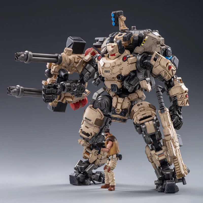 2pcs 2020 NEW JOYTOY 1/25 action figure robot Military Steel bone H07 Desert version Mecha soldier Collection model toys gift