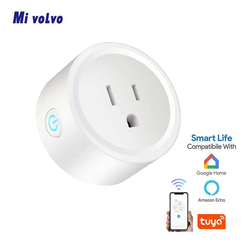 Стандарт США умная розетка WiFi Беспроводная работает с Alexa Google Home Tuya App Smart Plug|Электрические розетки| |