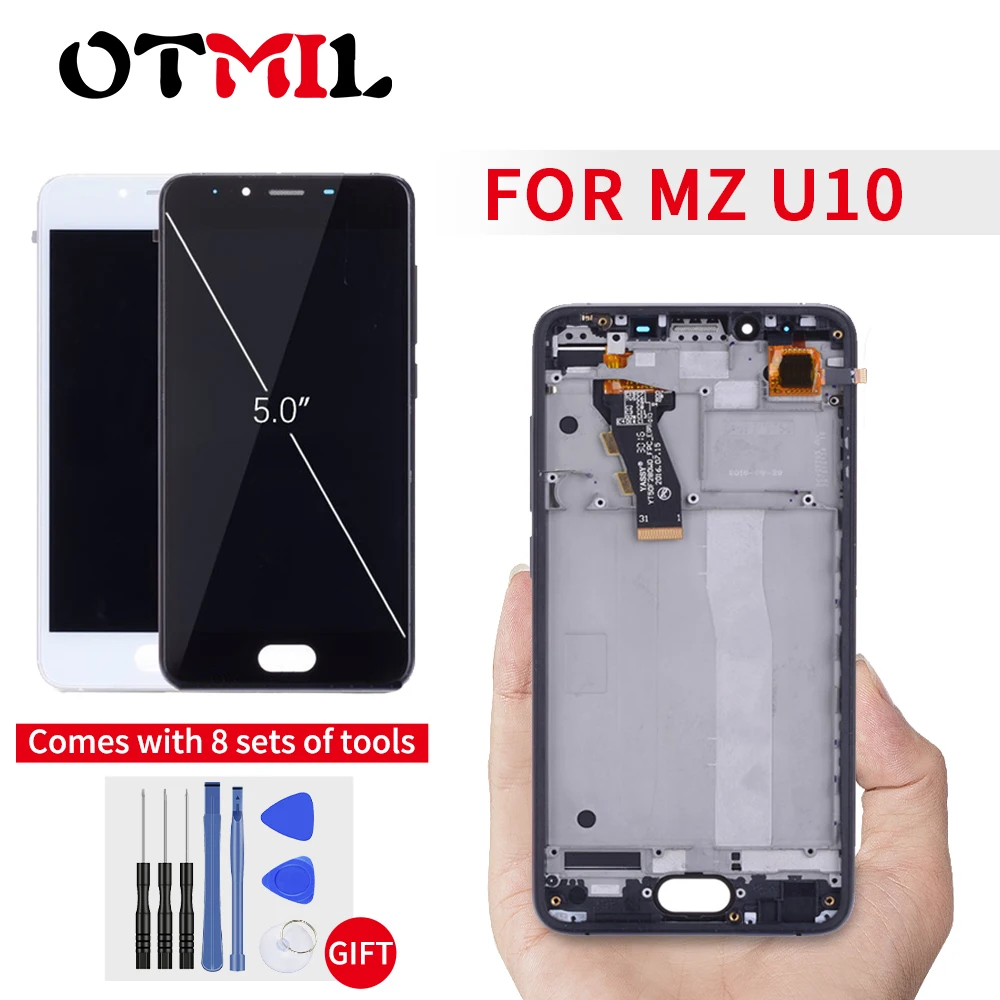 5 0 &quotтелефон lcd для MEIZU U10 дисплей с рамкой сенсорный экран дигитайзер Meizu Замена U