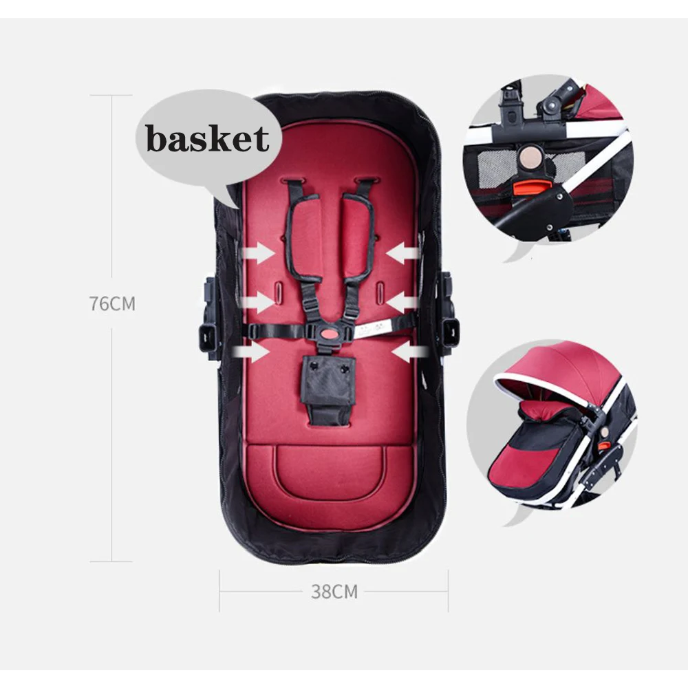  Yoya High landscape three-in-one adjustable angle foldable shock absorber stroller （Free Shipping i