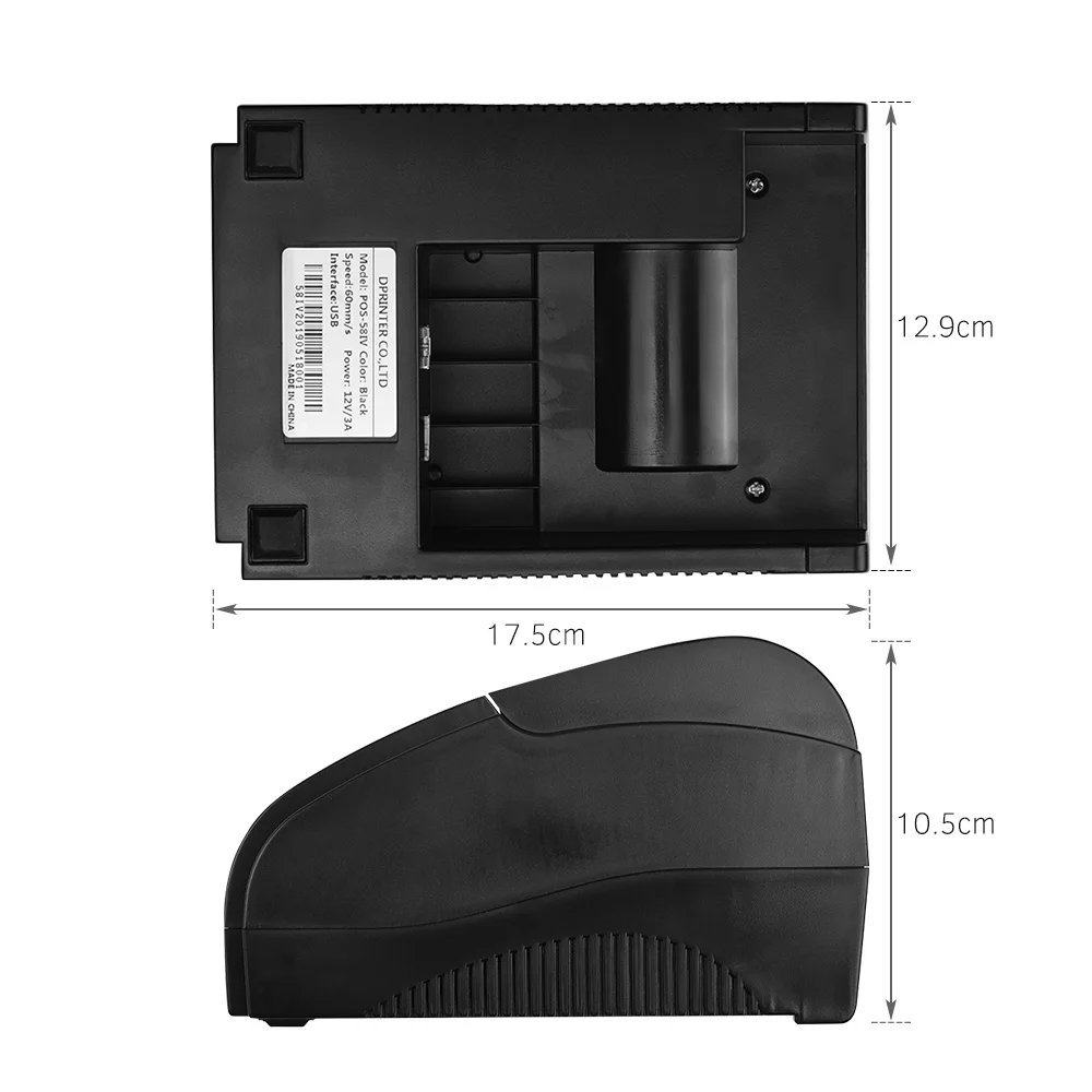 Настольный 58 мм USB прямой Термопринтер для чеков прозрачная печать совместимая с
