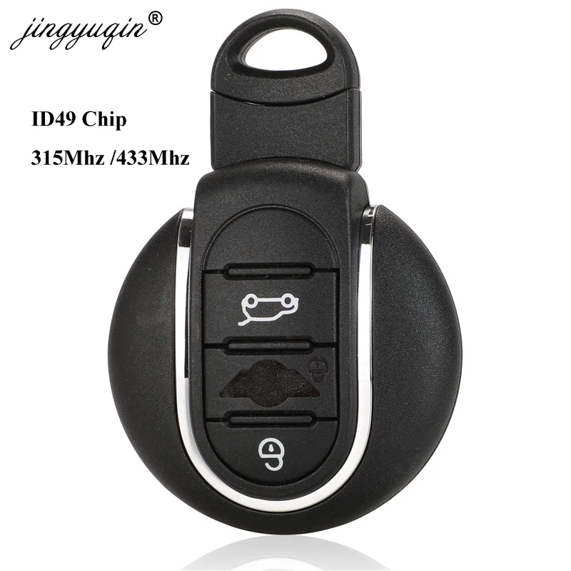 Jingyuqin O em 315 МГц/433 МГц ID49 дистанционный Автомобильный ключ для BMW Mini Clubman 14 17 медный