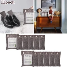 12 ПАК натуральный активированный уголь Бамбук очиститель воздуха сумки запах обуви поглотитель