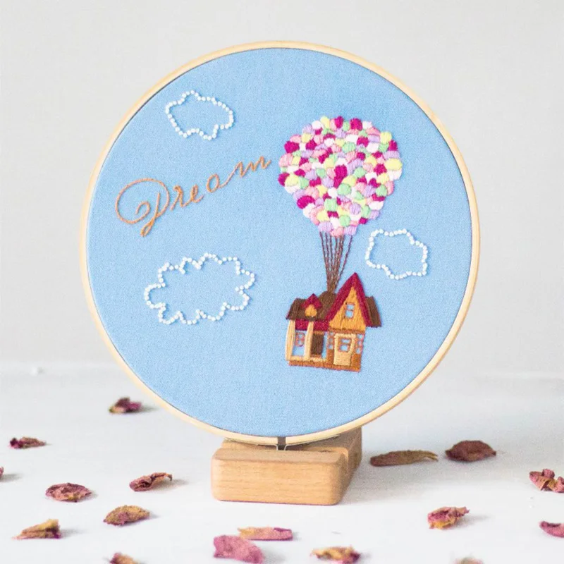10 hot air balloon Воздушный шар Diy Набор для вышивки для начинающих рукоделия Наборы вышивки крестиком принадлежности для шитья для домашнего декора - Цвет: 10 hot air balloon