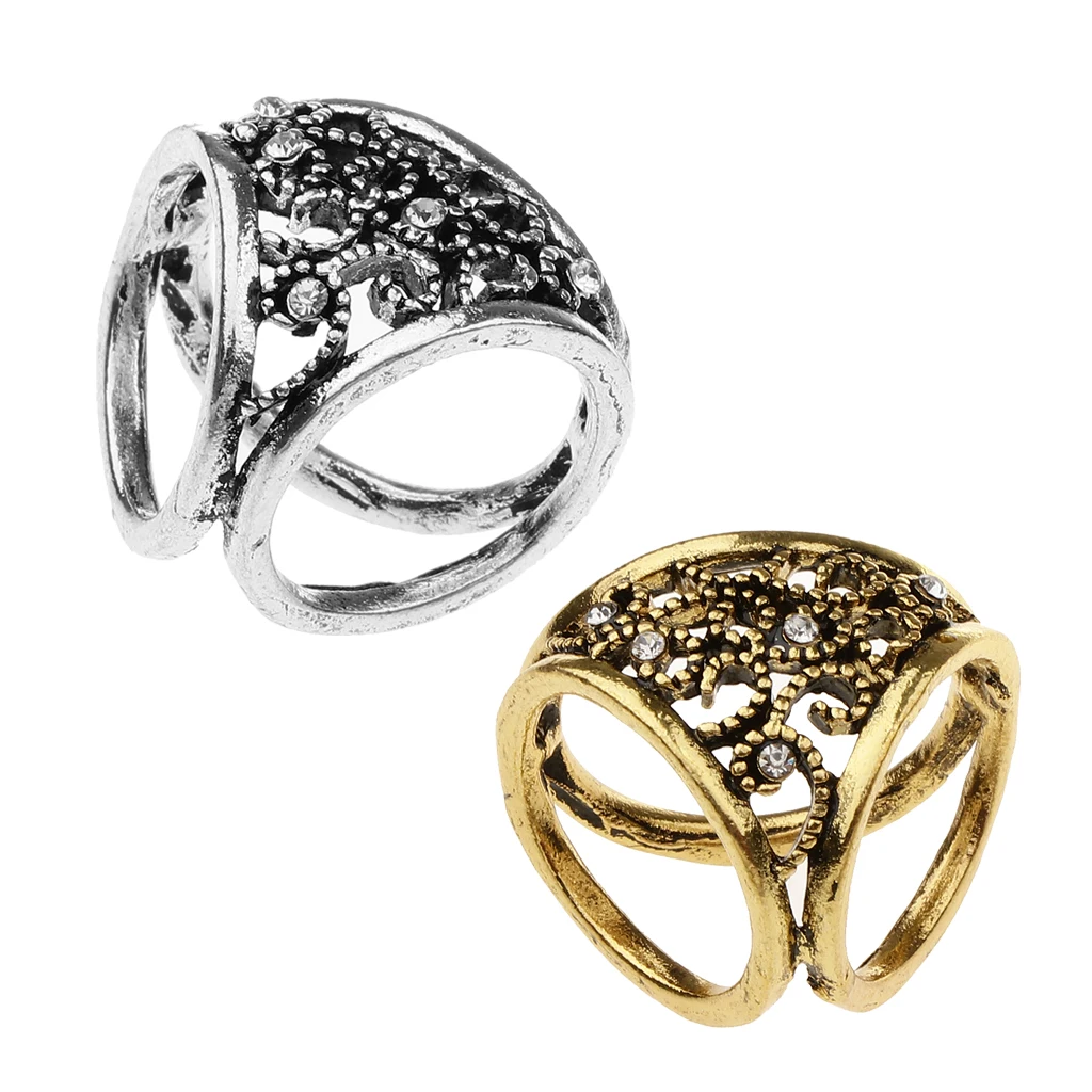 Women's Fashion 3-Rings Crystal Scarf Ring Buckle Clip Silk Scarves Decor Jewelry Beauty and Elegant Design- silver color/Gold